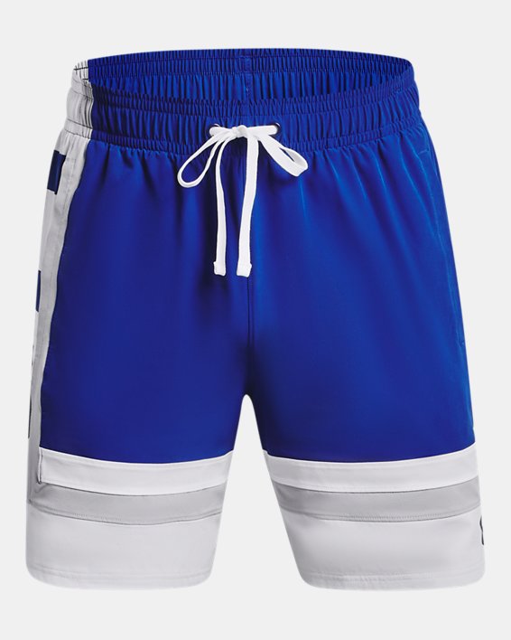 Men's UA Baseline Woven Shorts in Blue image number 4